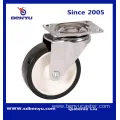 Swivel Caster with Black Wheel for Industrial Use